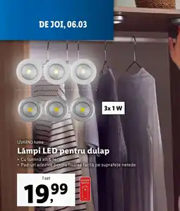 Lidl LIVARNO home Lămpi LED pentru dulap Ofertă