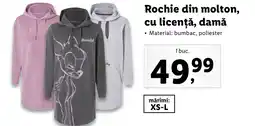 Lidl Rochie din molton, cu licență, damă Ofertă