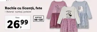 Lidl Rochie cu licență, fete Ofertă