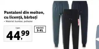 Lidl Pantaloni din molton, cu licență, bărbați Ofertă