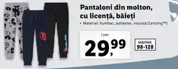 Lidl Pantaloni din molton, cu licență, băieți Ofertă