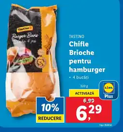 Lidl TASTINO Chifle Brioche pentru hamburger Ofertă