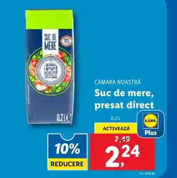 Lidl CĂMARA NOASTRĂ Suc de mere, presat direct Ofertă