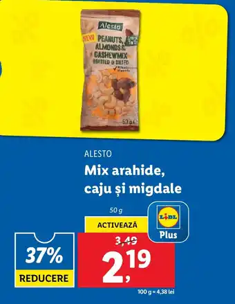 Lidl ALESTO Mix arahide, caju şi migdale Ofertă