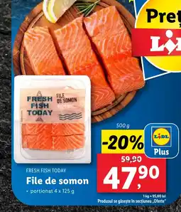 Lidl FRESH FISH TODAY File de somon Ofertă