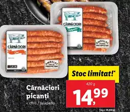 Lidl Cârnăciori picanţi Ofertă