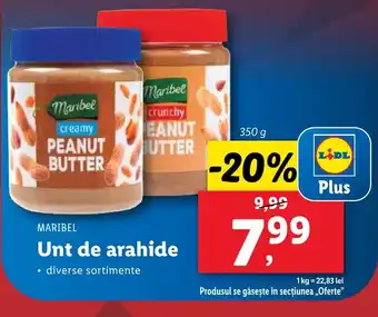 Lidl MARIBEL Unt de arahide Ofertă