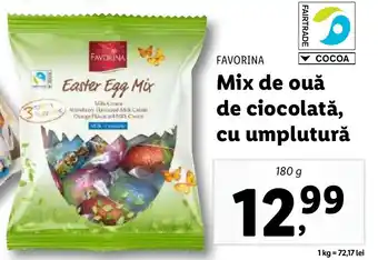 Lidl FAVORINA Mix de ouǎ de ciocolată, cu umplutură Ofertă