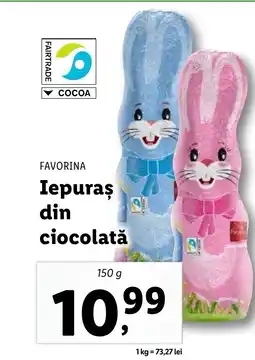 Lidl FAVORINA Iepuraş din ciocolată Ofertă