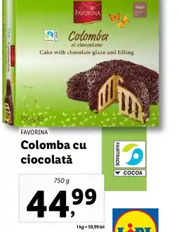 Lidl FAVORINA Colomba cu ciocolată Ofertă