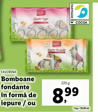 Lidl FAVORINA Bomboane fondante în formă de iepure/ou Ofertă