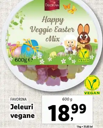 Lidl FAVORINA Jeleuri vegane Ofertă