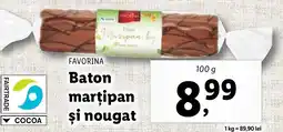 Lidl FAVORINA Baton marţipan şi nougat Ofertă