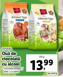 Lidl FAVORINA Ouă de ciocolată cu alcool Ofertă