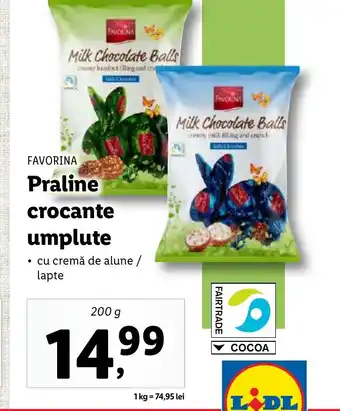 Lidl FAVORINA Praline crocante umplute Ofertă