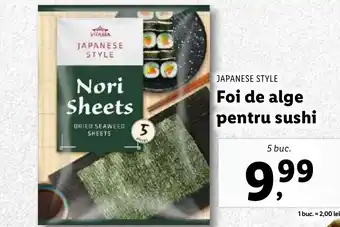 Lidl JAPANESE STYLE Foi de alge pentru sushi Ofertă