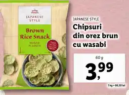 Lidl JAPANESE STYLE Chipsuri din orez brun cu wasabi Ofertă