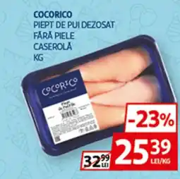 Auchan COCORICO Piept de pui dezosat fără piele caserola Ofertă