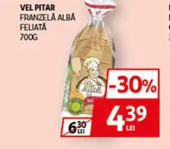 Auchan VEL PITAR Franzelă albă feliată Ofertă