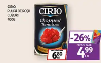 Auchan CIRIO Pulpa de roşii cuburi Ofertă