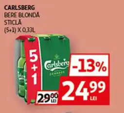 Auchan CARLSBERG Bere blonda sticlă Ofertă