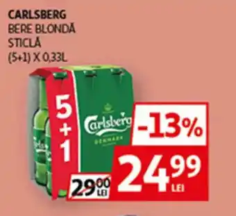 Auchan CARLSBERG Bere blonda sticlă Ofertă