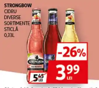 Auchan STRONGBOW Cidru Sticla Ofertă