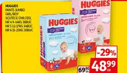 Auchan HUGGIES Pants jumbo girl/boy scutece chilotel Ofertă