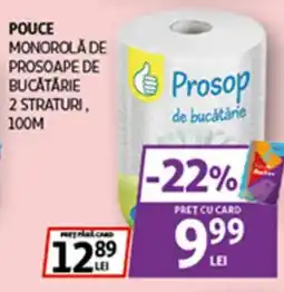 Auchan POUCE Monorola de prosoape de bucătărie 2 straturi Ofertă