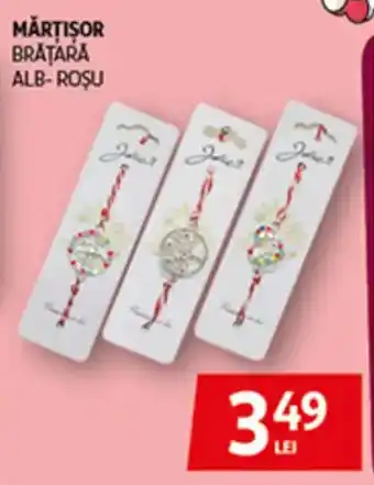 Auchan Mărţişor Bratara alb-roşu Ofertă