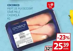 Auchan COCORICO Piept de pui dezosat fără piele Ofertă