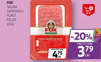 Auchan FOX Salam sandwich toast feliat Ofertă