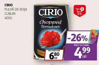 Auchan CIRIO Pulpă de roşii cuburi Ofertă