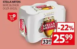 Auchan STELLA ARTOIS Bere blondă doză Ofertă