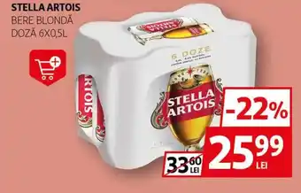 Auchan STELLA ARTOIS Bere blondă doză Ofertă