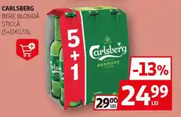 Auchan CARLSBERG Bere blondå sticlă Ofertă