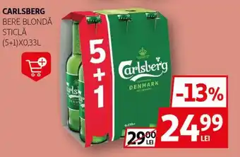 Auchan CARLSBERG Bere blondå sticlă Ofertă