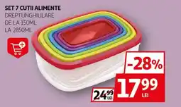 Auchan Set 7 cutii Alimente dreptunghiulare Ofertă