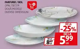 Auchan Farfurie / bol opal decor două modele Ofertă