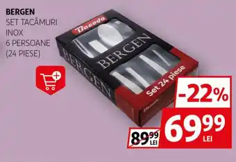 Auchan BERGEN Set tacâmuri inox 6 persoane Ofertă