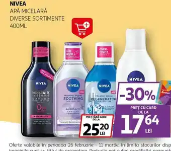 Auchan NIVEA Apă micelară Ofertă