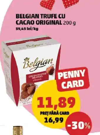 Penny BELGIAN Trufe cu cacao original Ofertă