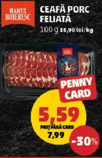 Penny Ceafă porc feliată Ofertă