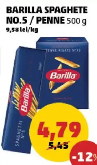 Penny BARILLA Spaghete no.5/penne Ofertă