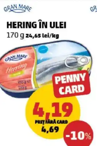 Penny GRAN MARE Hering în ulei Ofertă