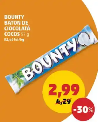 Penny BOUNTY Baton de ciocolată cocos Ofertă