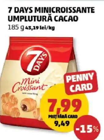 Penny 7 DAYS minicroissante umplutură cacao Ofertă