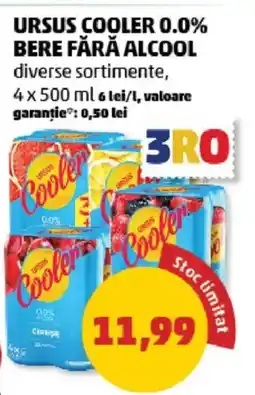 Penny URSUS cooler 0.0% bere fără alcool Ofertă