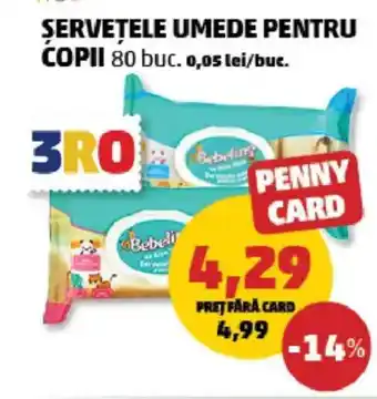 Penny Șervețele umede pentru copii Ofertă