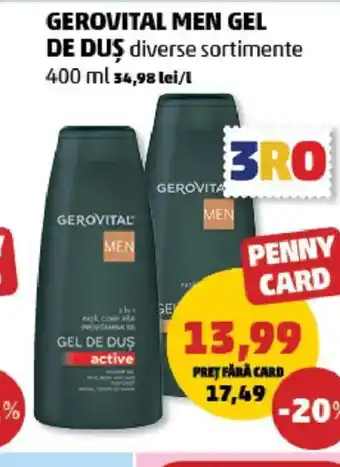 Penny GEROVITAL Men gel de dus Ofertă